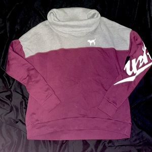 Pink wide neck sweatshirt